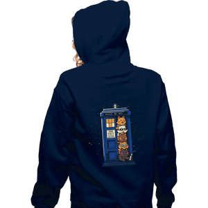 Daily_Deal_Shirts Zippered Hoodies, Unisex / Small / Navy Tardis Cats