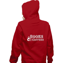 Load image into Gallery viewer, Secret_Shirts Zippered Hoodies, Unisex / Small / Red Books &amp; Coffee
