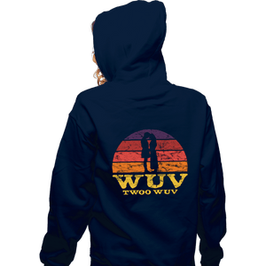Daily_Deal_Shirts Zippered Hoodies, Unisex / Small / Navy Twoo Wuv