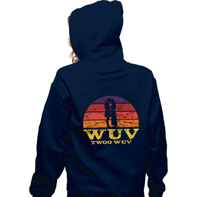 Daily_Deal_Shirts Zippered Hoodies, Unisex / Small / Navy Twoo Wuv