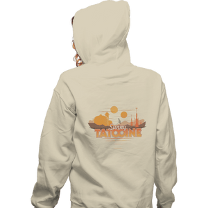 Shirts Zippered Hoodies, Unisex / Small / White Sunny Tatooine