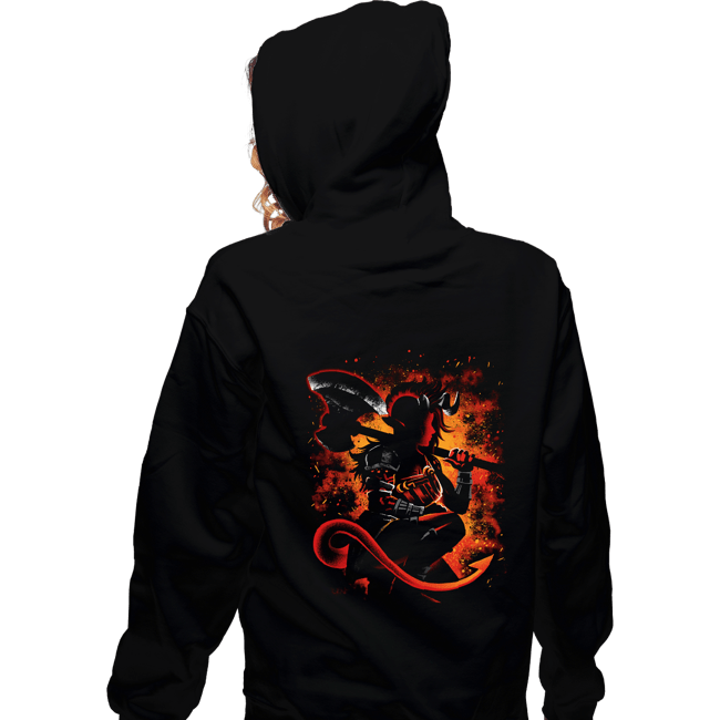 Daily_Deal_Shirts Zippered Hoodies, Unisex / Small / Black The Tiefling Warrior