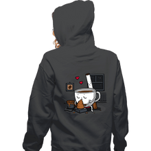 Load image into Gallery viewer, Secret_Shirts Zippered Hoodies, Unisex / Small / Dark Heather Coffee And Cigarette

