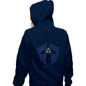 Shirts Zippered Hoodies, Unisex / Small / Navy Triforce Labyrinth