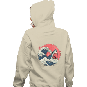 Daily_Deal_Shirts Zippered Hoodies, Unisex / Small / White The Great Shark