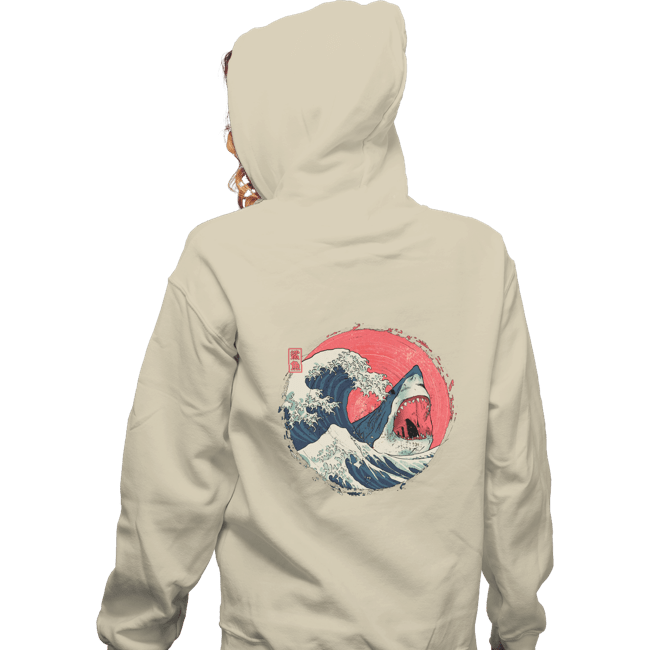 Daily_Deal_Shirts Zippered Hoodies, Unisex / Small / White The Great Shark