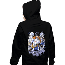 Load image into Gallery viewer, Daily_Deal_Shirts Zippered Hoodies, Unisex / Small / Black Battle Angemon
