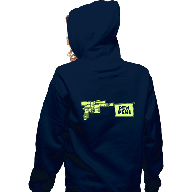 Daily_Deal_Shirts Zippered Hoodies, Unisex / Small / Navy PEW PEW!