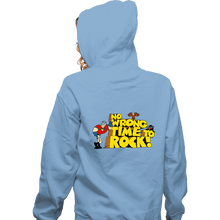 Load image into Gallery viewer, Daily_Deal_Shirts Zippered Hoodies, Unisex / Small / Royal Blue No Wrong Time To Rock!
