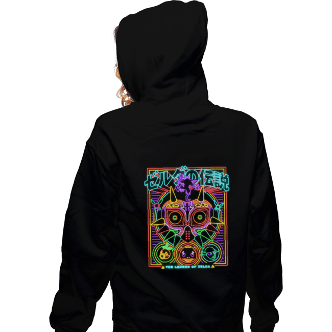 Daily_Deal_Shirts Zippered Hoodies, Unisex / Small / Black Majora's Neon