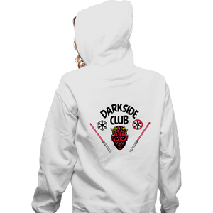 Secret_Shirts Zippered Hoodies, Unisex / Small / White Darkside Club