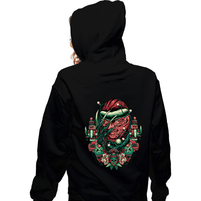 Daily_Deal_Shirts Zippered Hoodies, Unisex / Small / Black Holidays At Elm Street