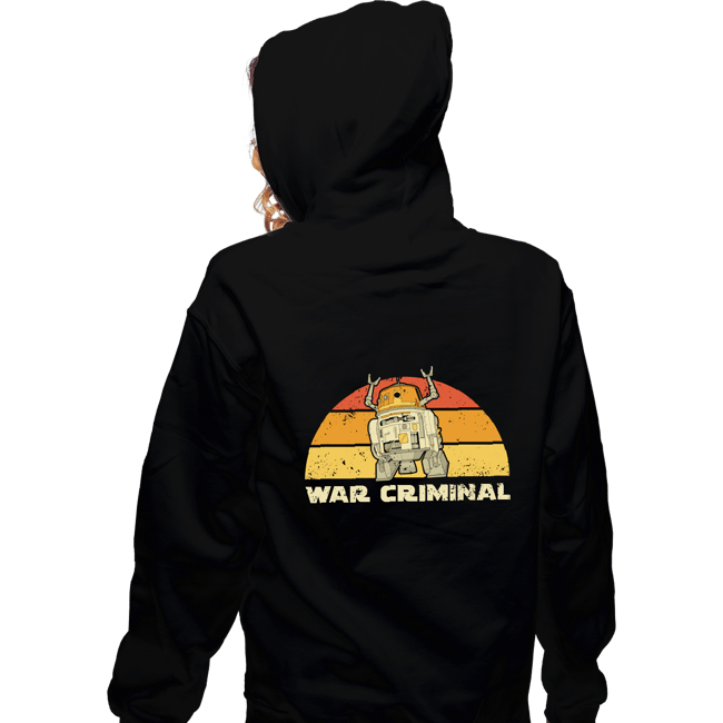 Daily_Deal_Shirts Zippered Hoodies, Unisex / Small / Black Vintage Criminal Droid