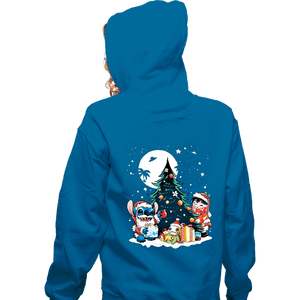 Daily_Deal_Shirts Zippered Hoodies, Unisex / Small / Royal Blue Christmas Ohana