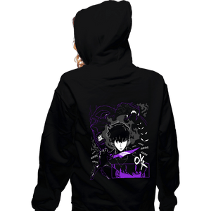 Daily_Deal_Shirts Zippered Hoodies, Unisex / Small / Black Shadow Monarch