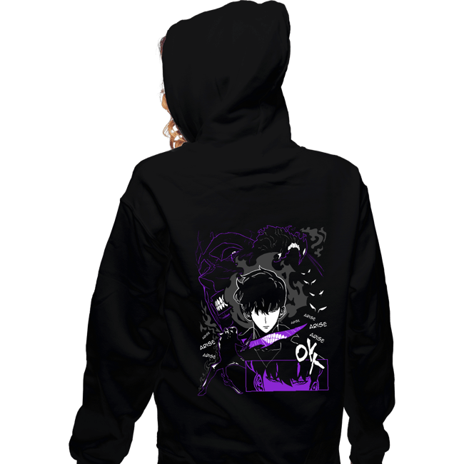 Daily_Deal_Shirts Zippered Hoodies, Unisex / Small / Black Shadow Monarch