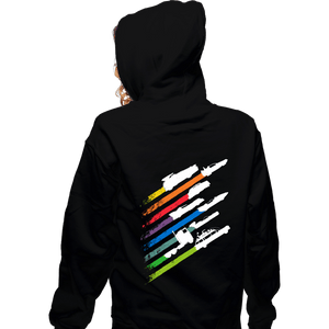 Daily_Deal_Shirts Zippered Hoodies, Unisex / Small / Black Speed Streaks