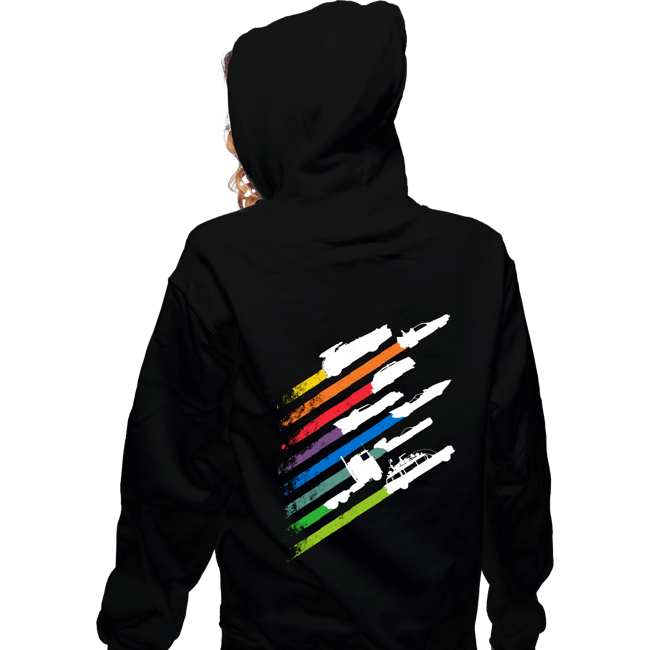 Daily_Deal_Shirts Zippered Hoodies, Unisex / Small / Black Speed Streaks
