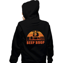 Load image into Gallery viewer, Daily_Deal_Shirts Zippered Hoodies, Unisex / Small / Black Vintage Beep Boop

