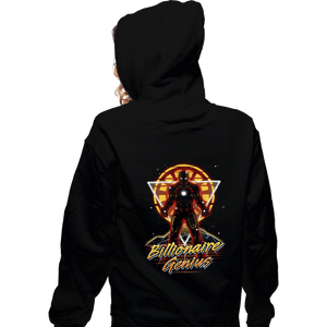 Shirts Zippered Hoodies, Unisex / Small / Black Retro Billionaire Genius