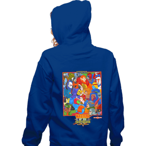 Shirts Zippered Hoodies, Unisex / Small / Royal Blue MOTU Arcade