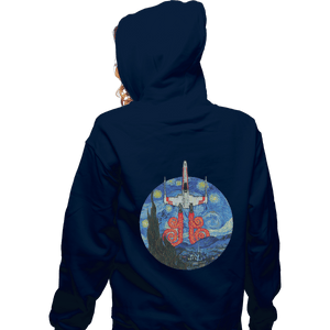 Shirts Zippered Hoodies, Unisex / Small / Navy Starry Fighter