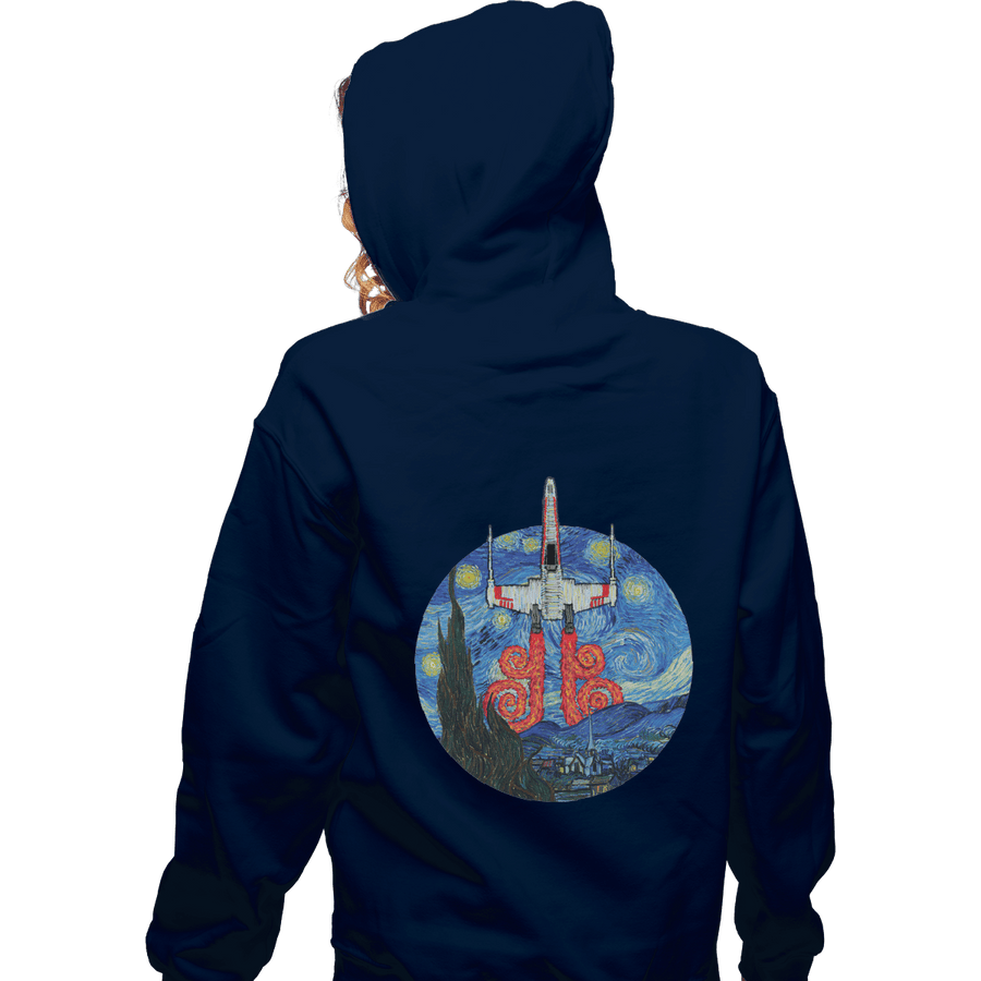 Shirts Zippered Hoodies, Unisex / Small / Navy Starry Fighter