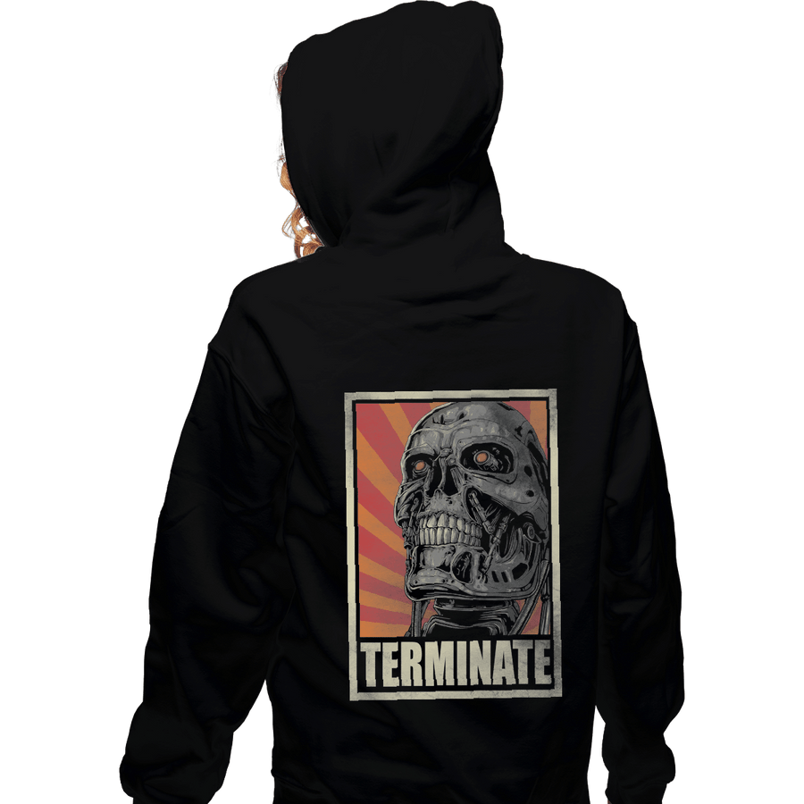Shirts Zippered Hoodies, Unisex / Small / Black Terminate