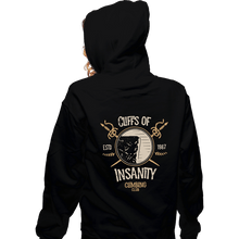 Load image into Gallery viewer, Daily_Deal_Shirts Zippered Hoodies, Unisex / Small / Black Cliffs Of Insanity Climbing Club
