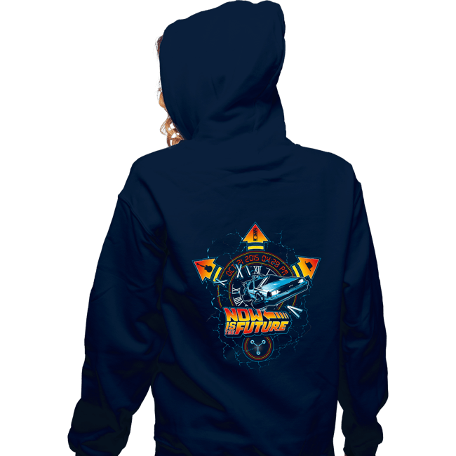 Daily_Deal_Shirts Zippered Hoodies, Unisex / Small / Navy Flash Back