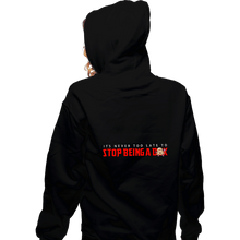 Load image into Gallery viewer, Secret_Shirts Zippered Hoodies, Unisex / Small / Black Never Too Late
