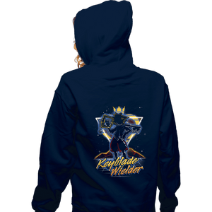 Shirts Zippered Hoodies, Unisex / Small / Navy Retro Keyblade Wielder