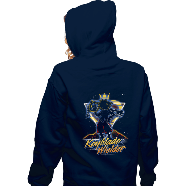 Shirts Zippered Hoodies, Unisex / Small / Navy Retro Keyblade Wielder