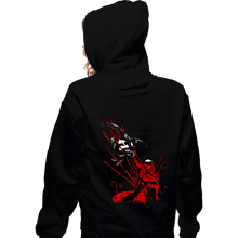 Load image into Gallery viewer, Shirts Zippered Hoodies, Unisex / Small / Black Spider VS Carnage
