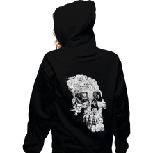 Load image into Gallery viewer, Shirts Zippered Hoodies, Unisex / Small / Black Horror Skull
