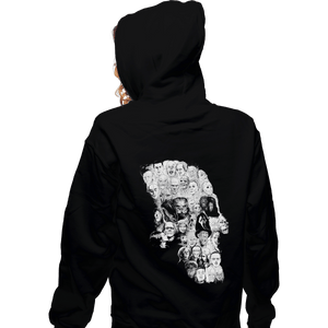 Shirts Zippered Hoodies, Unisex / Small / Black Horror Skull