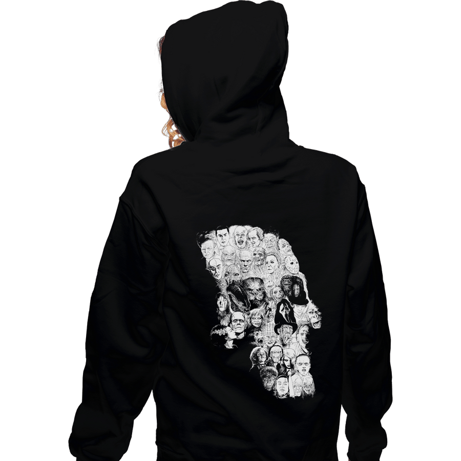 Shirts Zippered Hoodies, Unisex / Small / Black Horror Skull