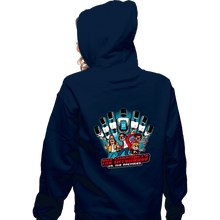 Load image into Gallery viewer, Daily_Deal_Shirts Zippered Hoodies, Unisex / Small / Navy Family VS Machines
