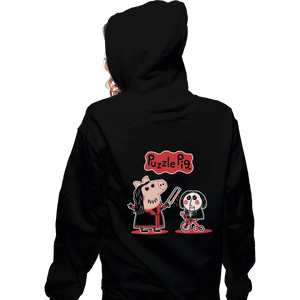 Shirts Pullover Hoodies, Unisex / Small / Black Puzzle Pig