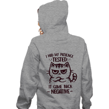 Load image into Gallery viewer, Daily_Deal_Shirts Zippered Hoodies, Unisex / Small / Sports Grey Patience Tested
