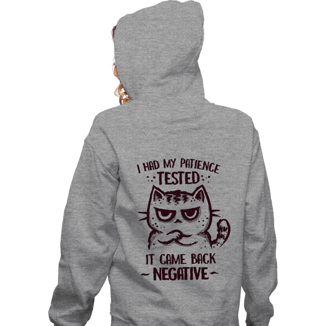 Daily_Deal_Shirts Zippered Hoodies, Unisex / Small / Sports Grey Patience Tested