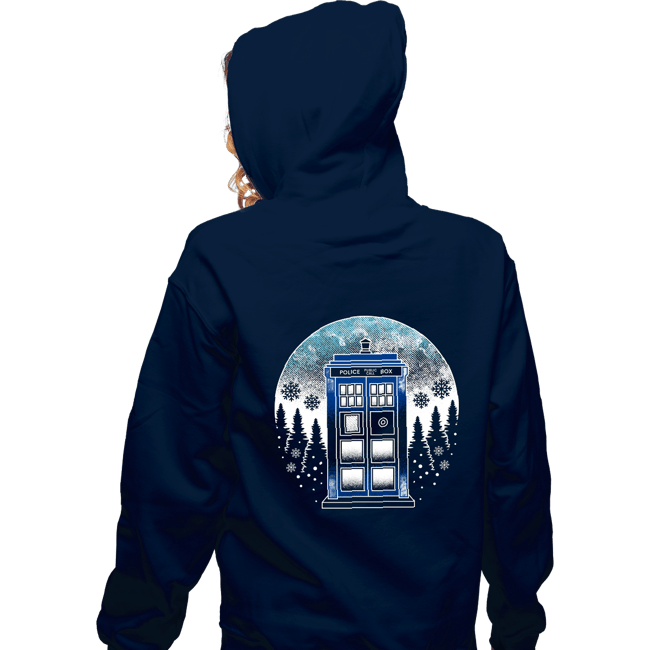 Secret_Shirts Zippered Hoodies, Unisex / Small / Navy Time And Space And Snow