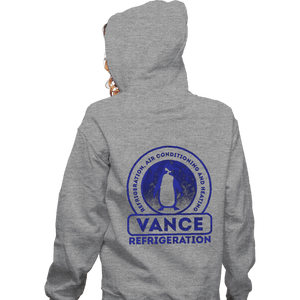 Secret_Shirts Zippered Hoodies, Unisex / Small / Sports Grey Vance Refrigeration