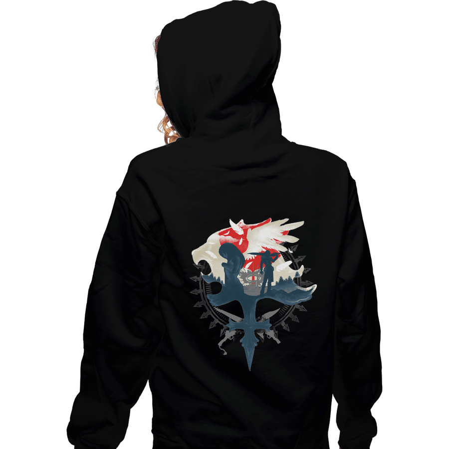 Shirts Zippered Hoodies, Unisex / Small / Black Gunblades and Angels