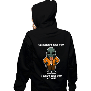 Daily_Deal_Shirts Zippered Hoodies, Unisex / Small / Black He Doesn't Like You