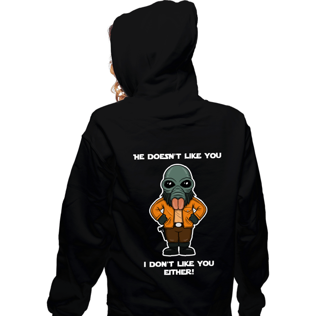 Daily_Deal_Shirts Zippered Hoodies, Unisex / Small / Black He Doesn't Like You