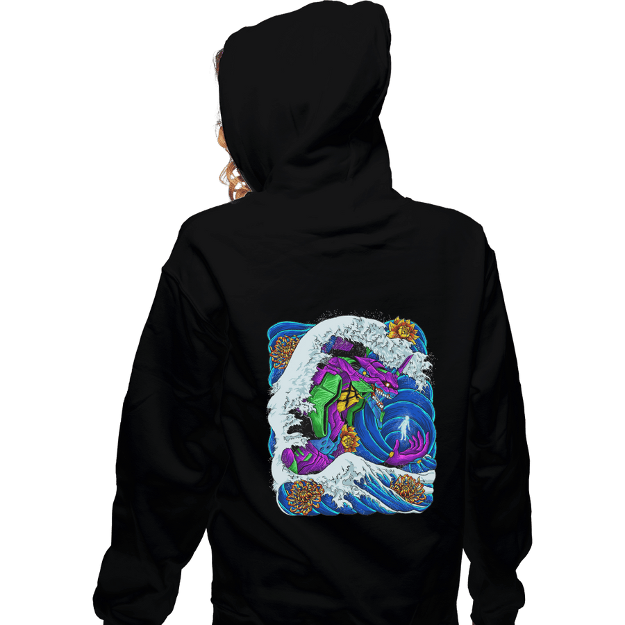 Shirts Pullover Hoodies, Unisex / Small / Black Eva-01 Wave