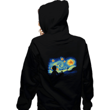 Load image into Gallery viewer, Secret_Shirts Zippered Hoodies, Unisex / Small / Black Super Starry Bros
