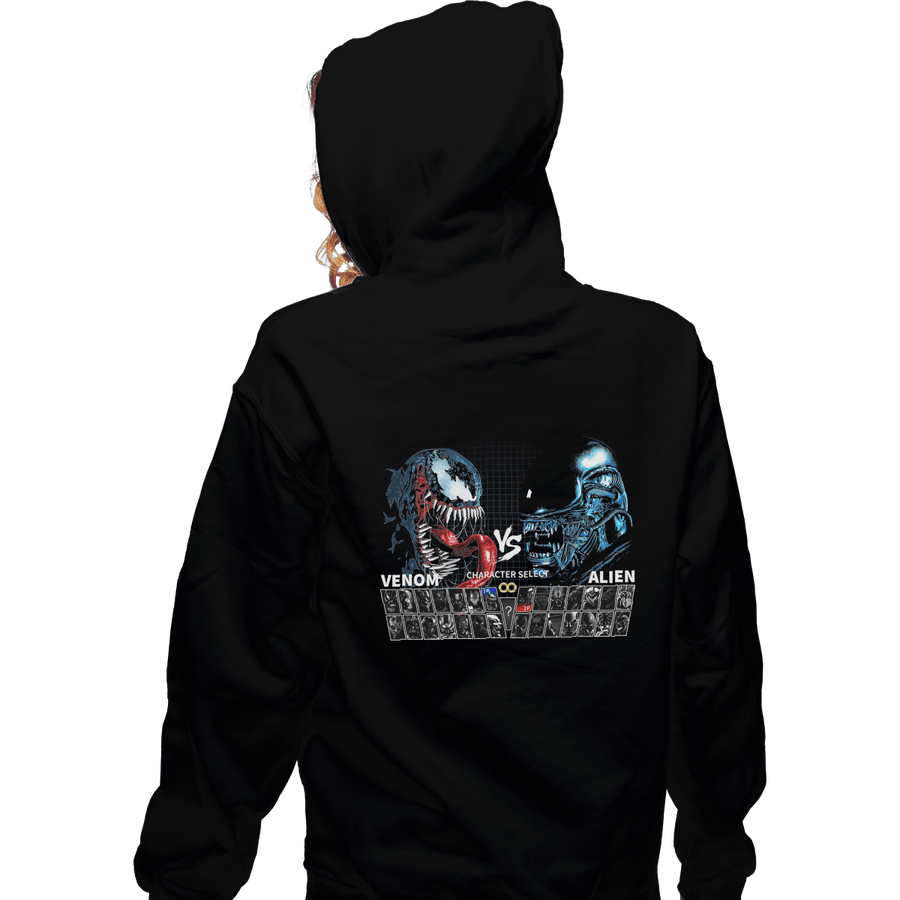 Shirts Zippered Hoodies, Unisex / Small / Black Select Venom VS Alien