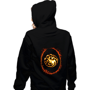 Daily_Deal_Shirts Zippered Hoodies, Unisex / Small / Black Egg Of The Dragon
